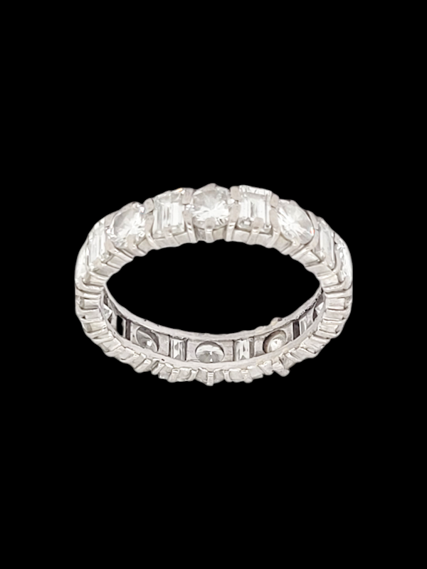 Baguette and brilliant cut diamond eternity ring SKU: 7515 DBGEMS - image 3