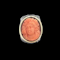 Vintage Michael Allan Bolton Large Coral Cameo Ring. - image 1