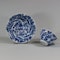 Chinese blue and white moulded teabowl and saucer, Kangxi (1662-1722) - image 1