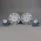 Pair of Chinese blue and white moulded teabowls and saucers, Kangxi (1662-1722) - image 2