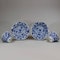 Pair of Chinese blue and white moulded teabowls and saucers, Kangxi (1662-1722) - image 1