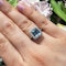 Sapphire, Diamond And Platinum Mitre Set Ring - image 6