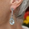 Vintage Aquamarine, Diamond And White Gold Drop Earrings, Circa 1960 - image 6