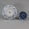 Chinese blue and white moulded teabowl and saucer, Kangxi (1662-1722) - image 4