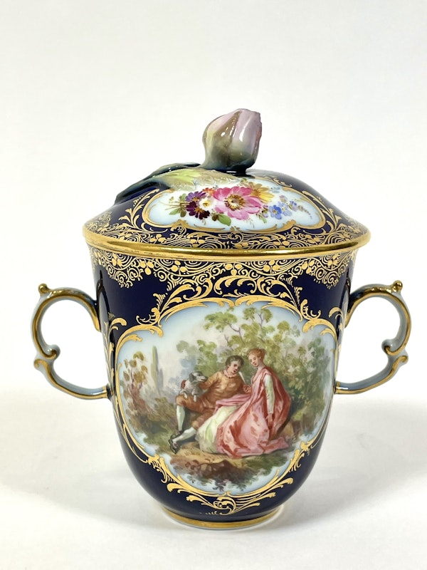 Meissen trembleuse cup,cover & saucer - image 2