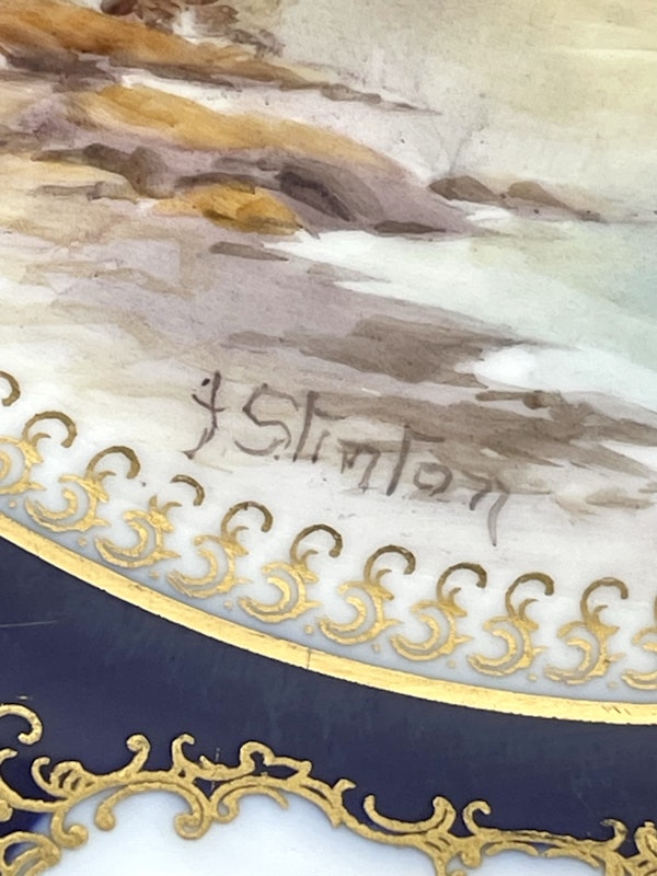 Signed Royal Worcester topographical plate - image 4