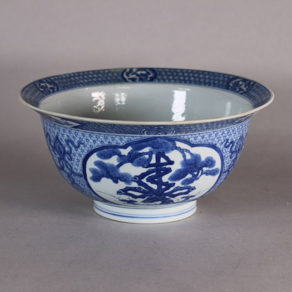 Exceptional Chinese blue and white klaptmuts bowl, Kangxi (1662-1722) - image 5