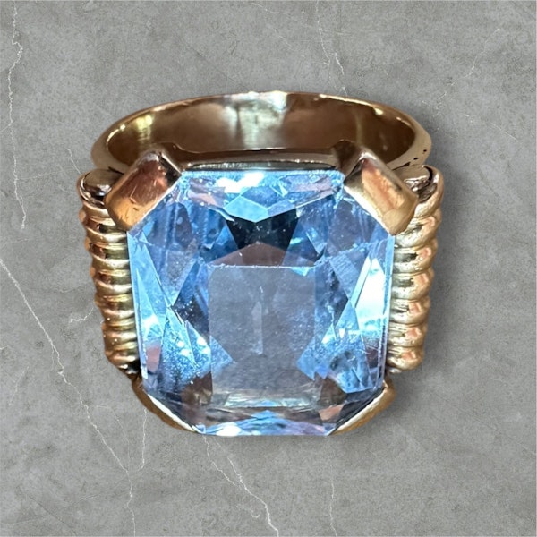 Stunning Vintage Blue Spinel Ring - image 2