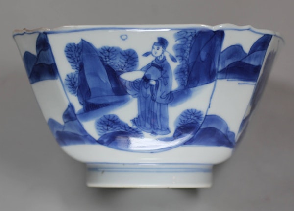 Chinese blue and white bowl, Kangxi (1662-1722) - image 3