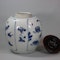 Chinese blue and white ginger jar with pierced wooden cover, Kangxi (1662-1722) - image 8