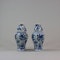 Pair of miniature Chinese blue and white waisted lobed vases, Kangxi (1662-1722), - image 3