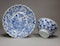 Chinese blue and white moulded bowl and saucer, Kangxi (1662-1722) - image 1