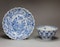 Chinese blue and white moulded bowl and saucer, Kangxi (1662-1722) - image 2