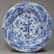 Chinese blue and white moulded plate, Kangxi (1662-1722) - image 1