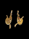 Fun gold and gem painter's pallet earrings SKU: 7581 DBGEMS - image 1