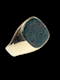 Fine bloodstone seal engraved 18ct gold signet ring SKU: 7582 DBGEMS - image 3