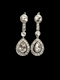 Art deco old cut pear shaped diamond drop earrings SKU: 7585 DBGEMS - image 1