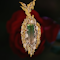 Vintage C1970's Watermelon Tourmaline Pendant / Brooch - image 4