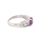 Modern Pink Sapphire, 1.57 Carats Diamond and Platinum Ring, Circa 2009 - image 5