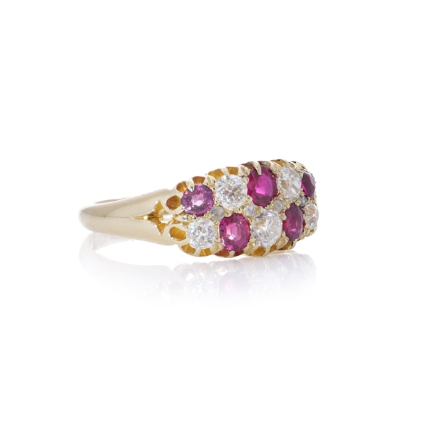 Antique Victorian Diamond and Ruby Ring - image 3