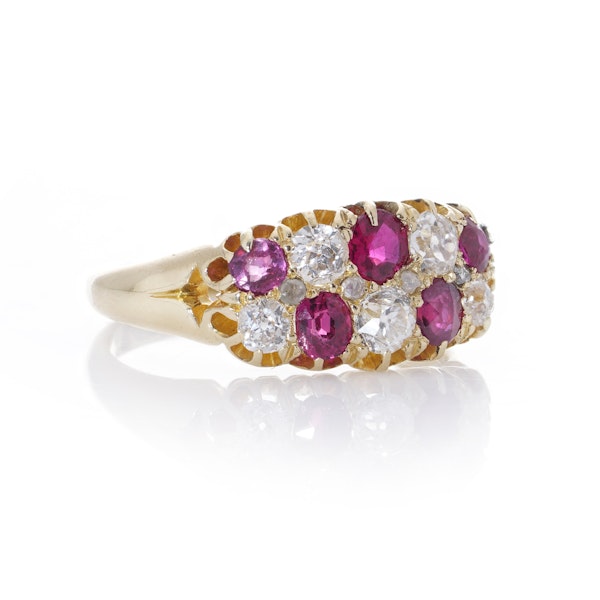 Antique Victorian Diamond and Ruby Ring - image 6