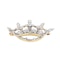 Antique Diamond Platinum and Gold Crown Brooch, Circa 1915 - image 5