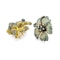 Modern Green to Yellow Sapphire Diamond and Gold Rose Flower Earrings - image 4