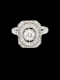 Art deco diamond panel engagement ring SKU: 7601 DBGEMS - image 1