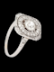 Art deco diamond panel engagement ring SKU: 7601 DBGEMS - image 4