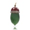 Faberge gold, diamond enamel, nephrite acorn pendant, workmaster Michael Perchin, circa 1900 - image 4