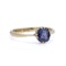 22kt yellow gold sapphire solitaire ring - image 4