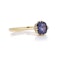 22kt yellow gold sapphire solitaire ring - image 6