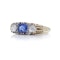 Victorian 18kt gold and diamond and sapphire ring - image 6