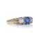 Victorian 18kt gold and diamond and sapphire ring - image 4