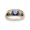 Victorian 18kt gold and diamond and sapphire ring - image 5