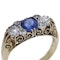 Victorian 18kt gold and diamond and sapphire ring - image 2