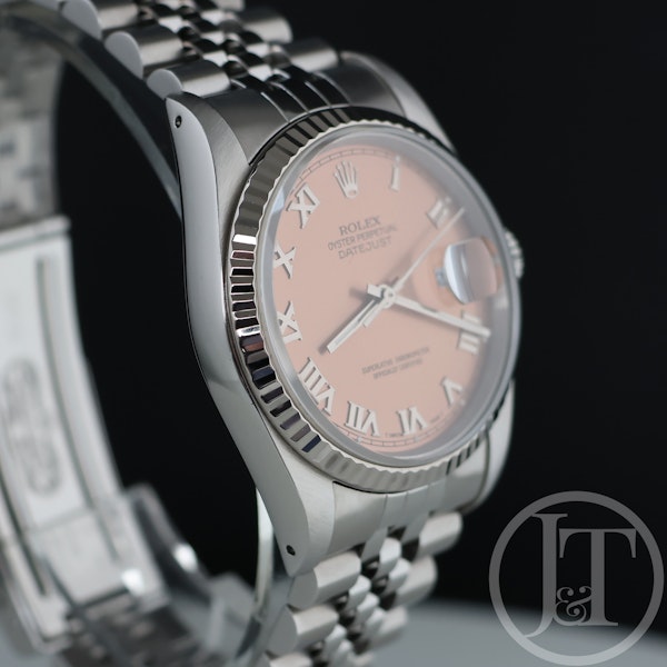 Rolex Datejust 36mm 16234 Salmon Roman Jubilee 1990 - image 4