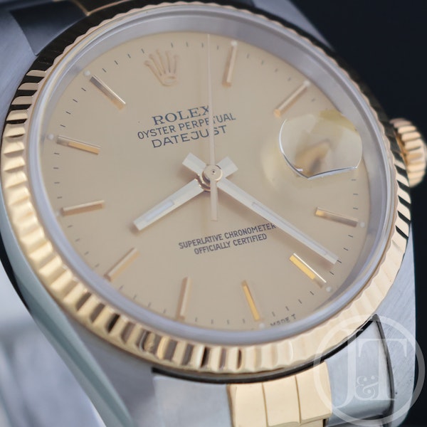 Rolex Datejust 36mm 16233 Matte Champagne Dial Jubilee 1991 - image 5