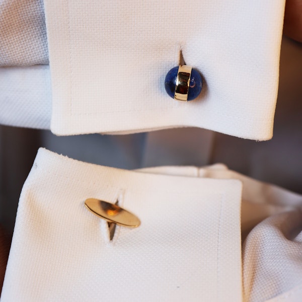 Georg Jensen Lapis Lazuli Ball and Gold Cufflinks, Designed by Magnus Stephensen, Circa 1960 - image 6