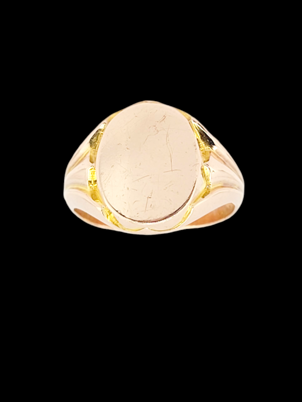 Vintage heavy 9ct gold signet ring SKU: 7630 DBGEMS - image 1