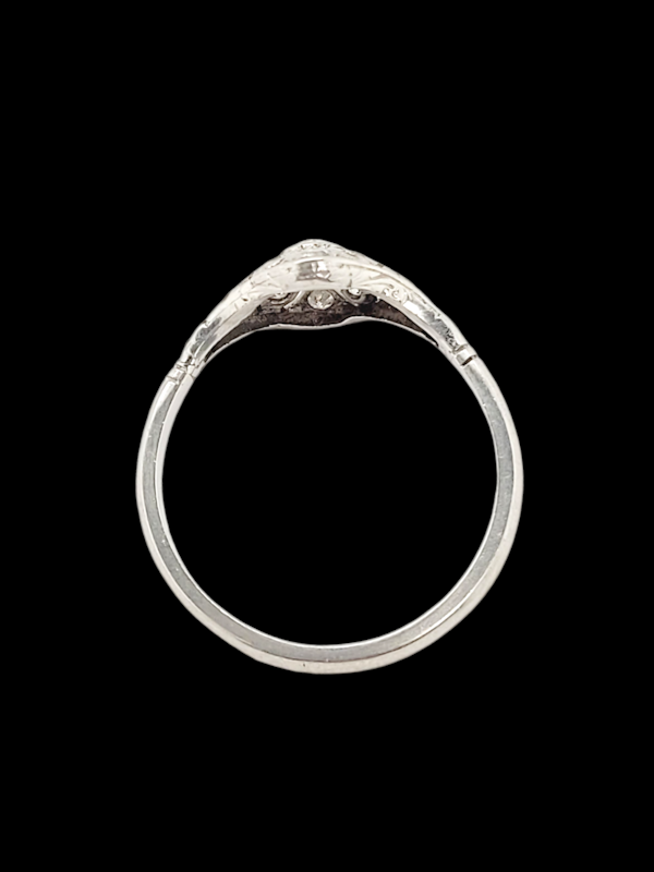 Edwardian diamond openwork ring SKU: 7627 DBGEMS - image 4