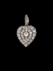 Antique diamond heart pendant SKU: 7617 DBGEMS - image 1