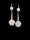 Antique chunky old mine diamond cluster drop earrings SKU: 7615 DBGEMS - image 1