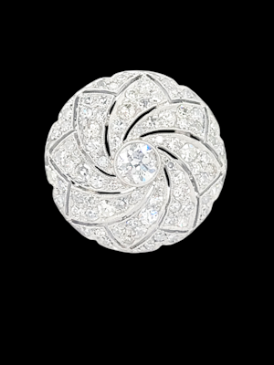 Art deco diamond swirl dress ring SKU: 7613 DBGEMS