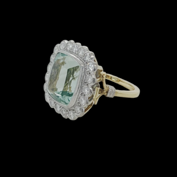 Vintage Aquamarine and Diamond Ring. - image 3