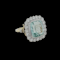 Vintage Aquamarine and Diamond Ring. - image 5