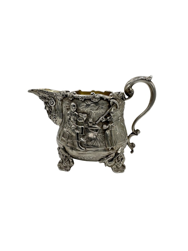 Antique English silver three piece tea set, London 1838 by Edward Farrell. - image 18