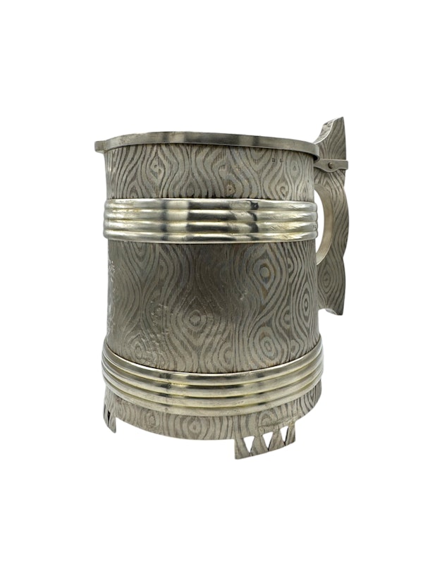 Massive Russian Silver trompe l'oeil tankard, Moscow 1869. - image 7