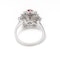 Vintage 18kt. White Gold 1.00 Ct. Ruby Cluster Ring - image 5