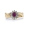 9kt yellow gold ruby and diamond cluster ring - image 3